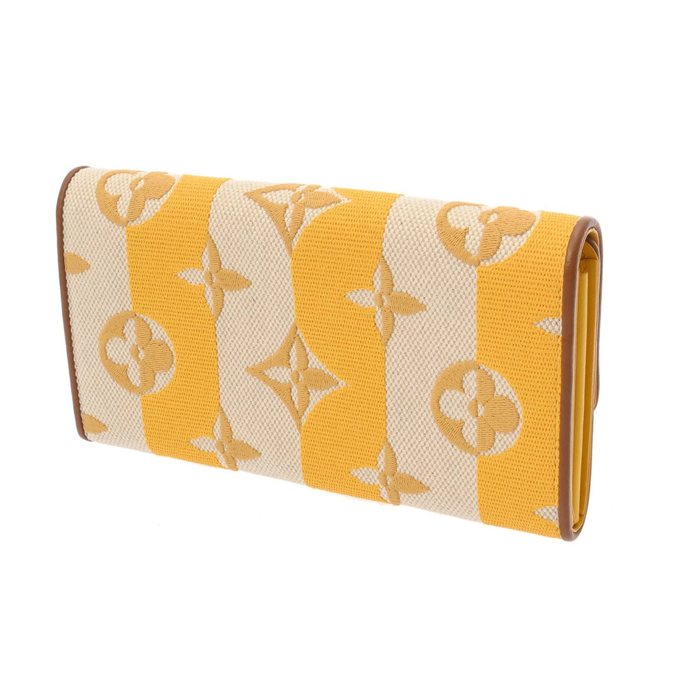 Louis Vuitton Portefeuille Capucines Wallet Leather Long Jaune Canvas